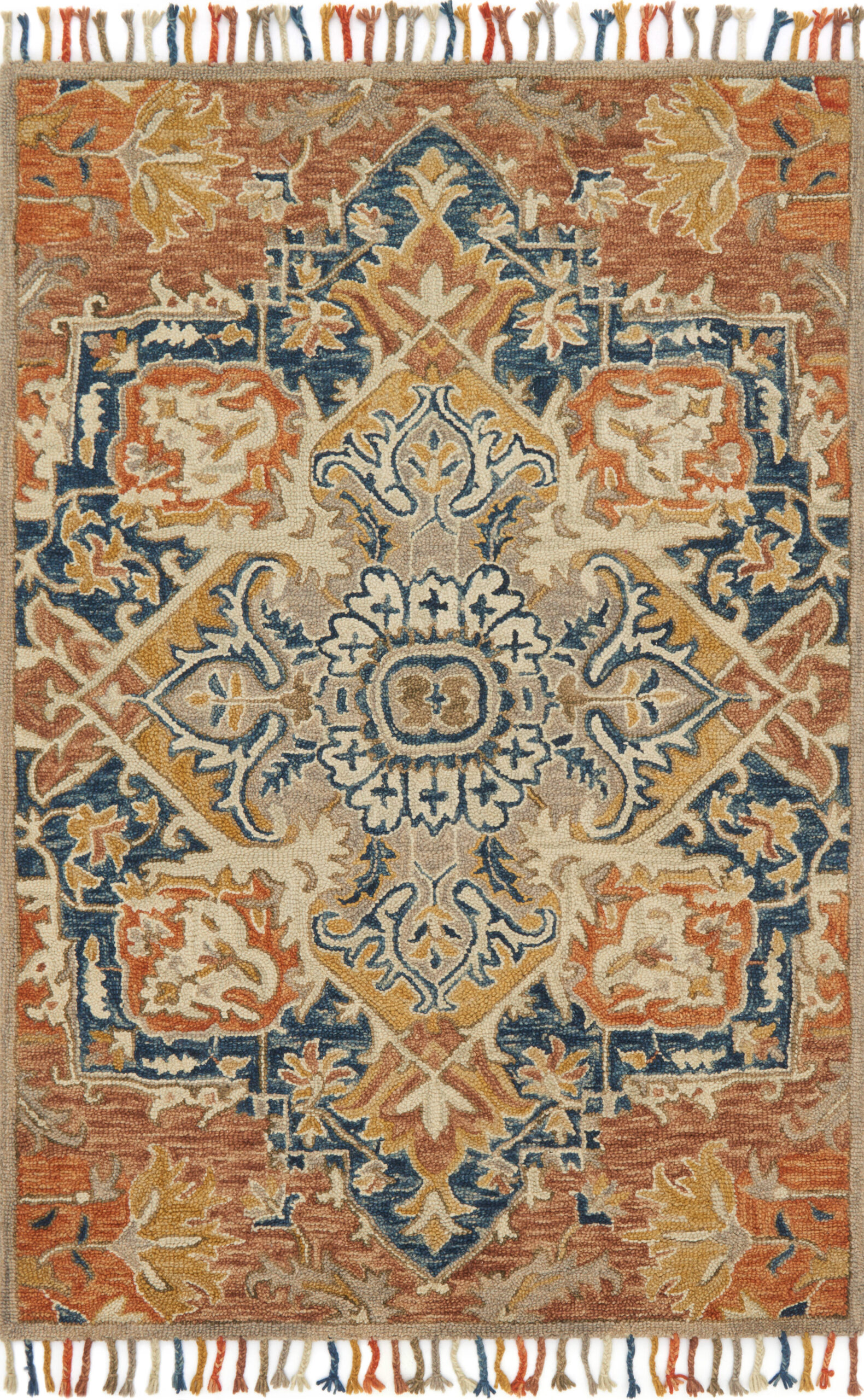 Loloi Zharah Rust / Rust / Blue Rug