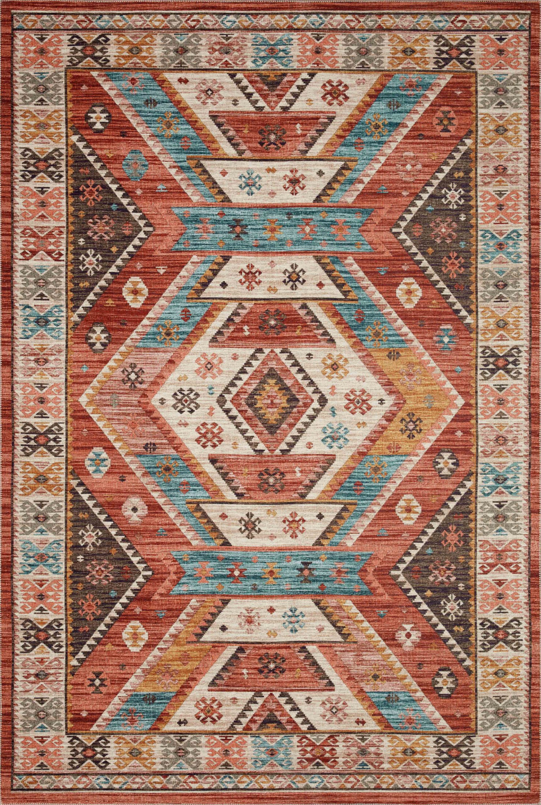 Loloi II Zion Red Red / Multi Rug