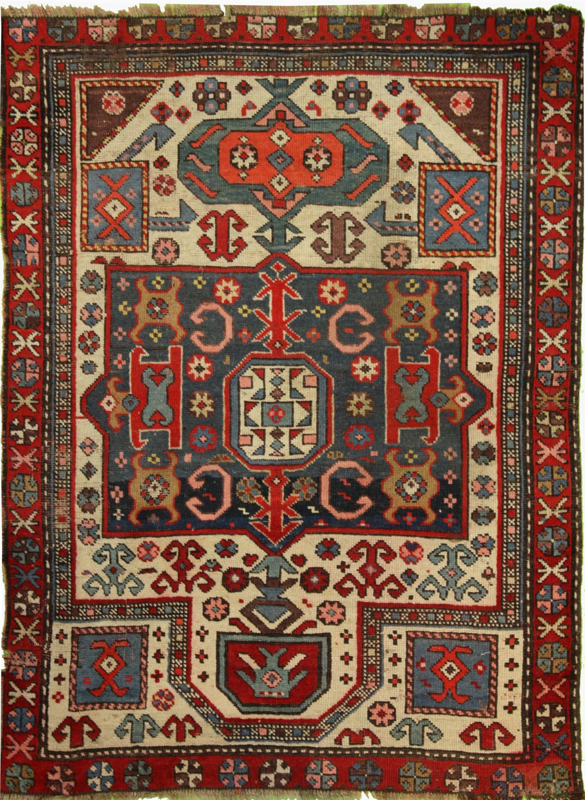 Traditional  Rectangle WOOL Hamadan Hand Made Ivory Rug
