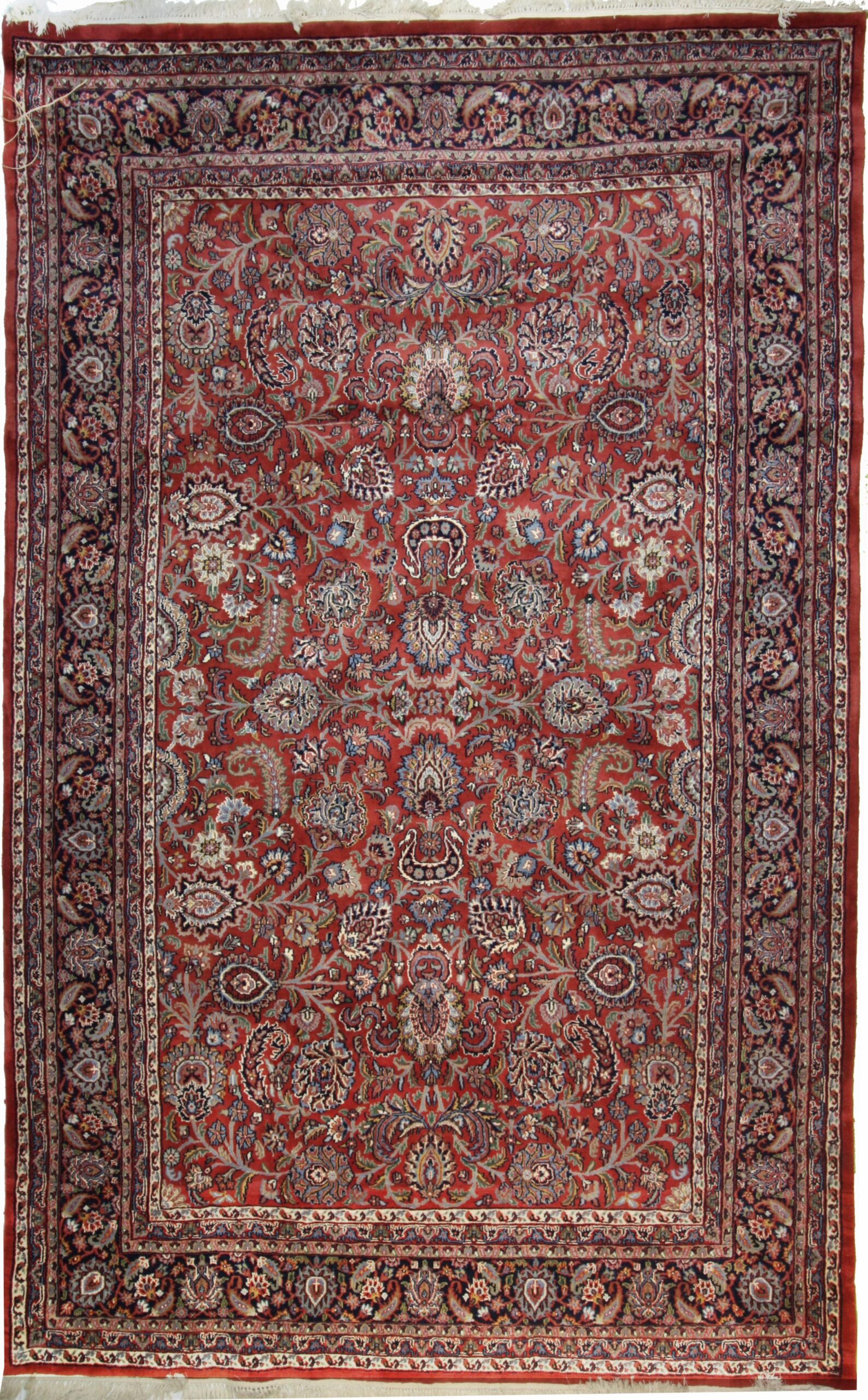 Traditional  Rectangle WOOL Sarouk Hand Made Rust Rug