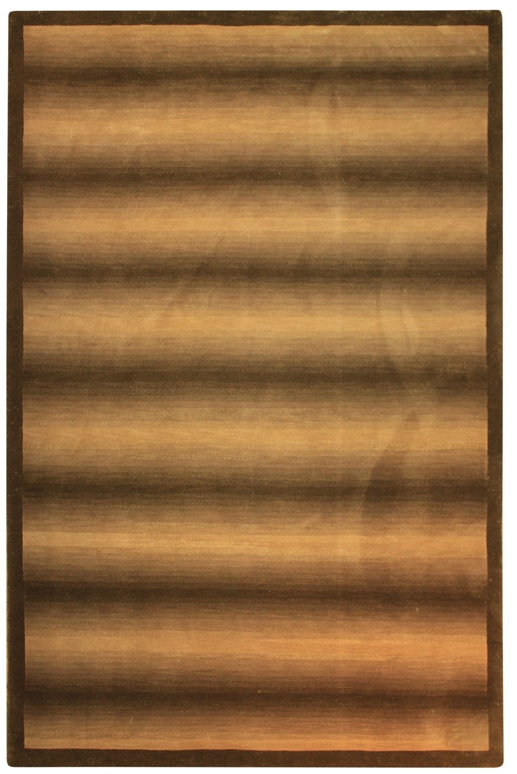Contemporary  Rectangle WOOL Indian Hand Made Beige Rug