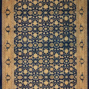 Traditional  Rectangle WOOL Malayer Hand Made Blue Dk Rug