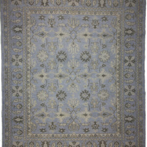 Traditional  Rectangle WOOL Indian Hand Made Blue Rug