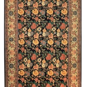Traditional  Rectangle WOOL Agra Hand Made Blue Rug