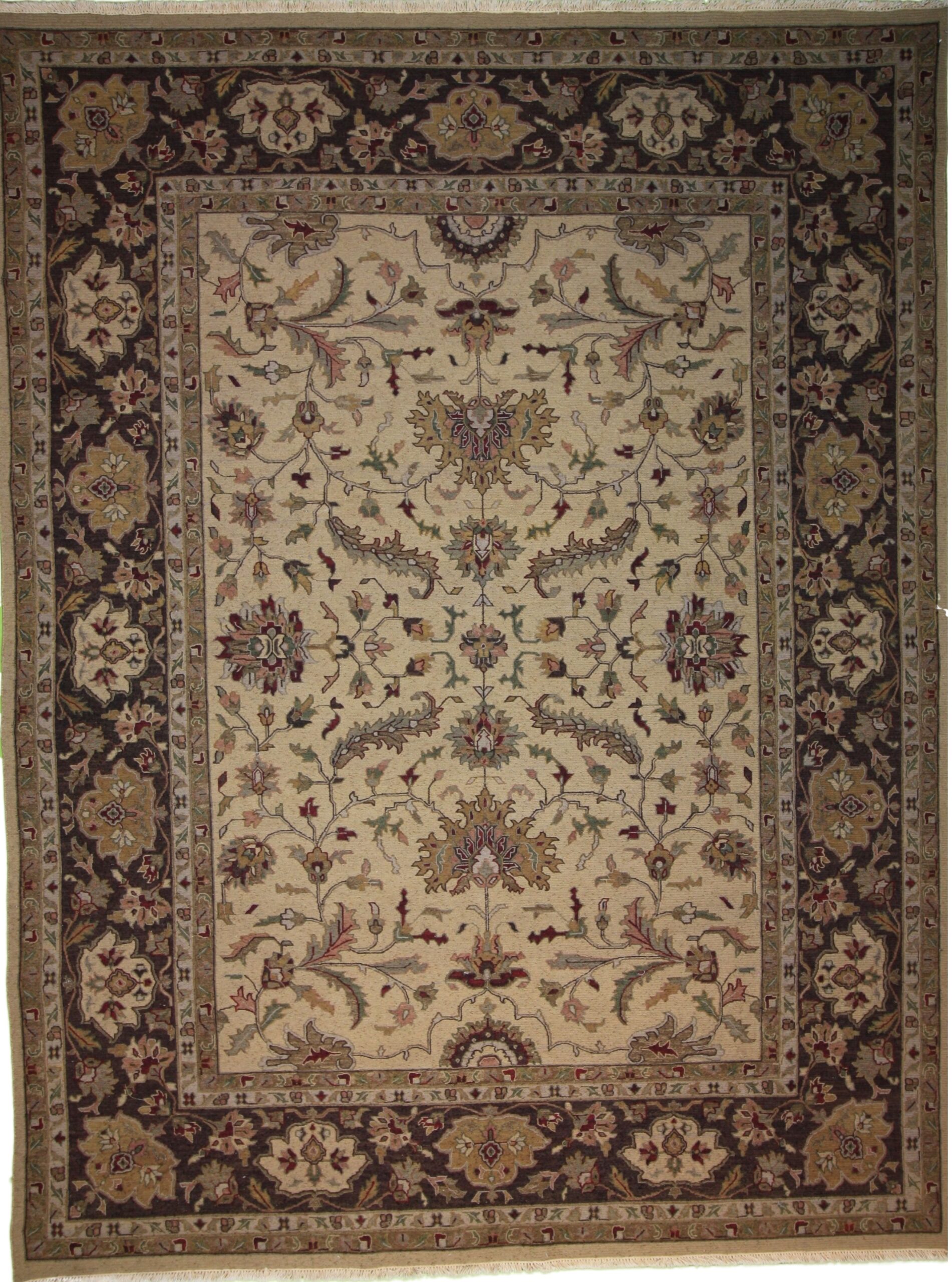 Traditional  Rectangle WOOL sumak Hand Made Brown Rug