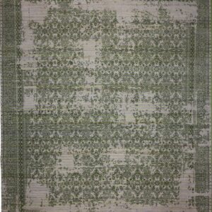 Transitional  Rectangle WOOL / SILK Transitional Hand Made Ivory Rug