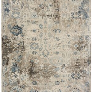 Contemporary  Rectangle WOOL Modern Hand Loomed Blue Dk Rug