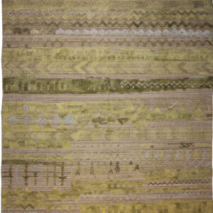 Traditional  Rectangle WOOL Indian Hand Made Beige Rug
