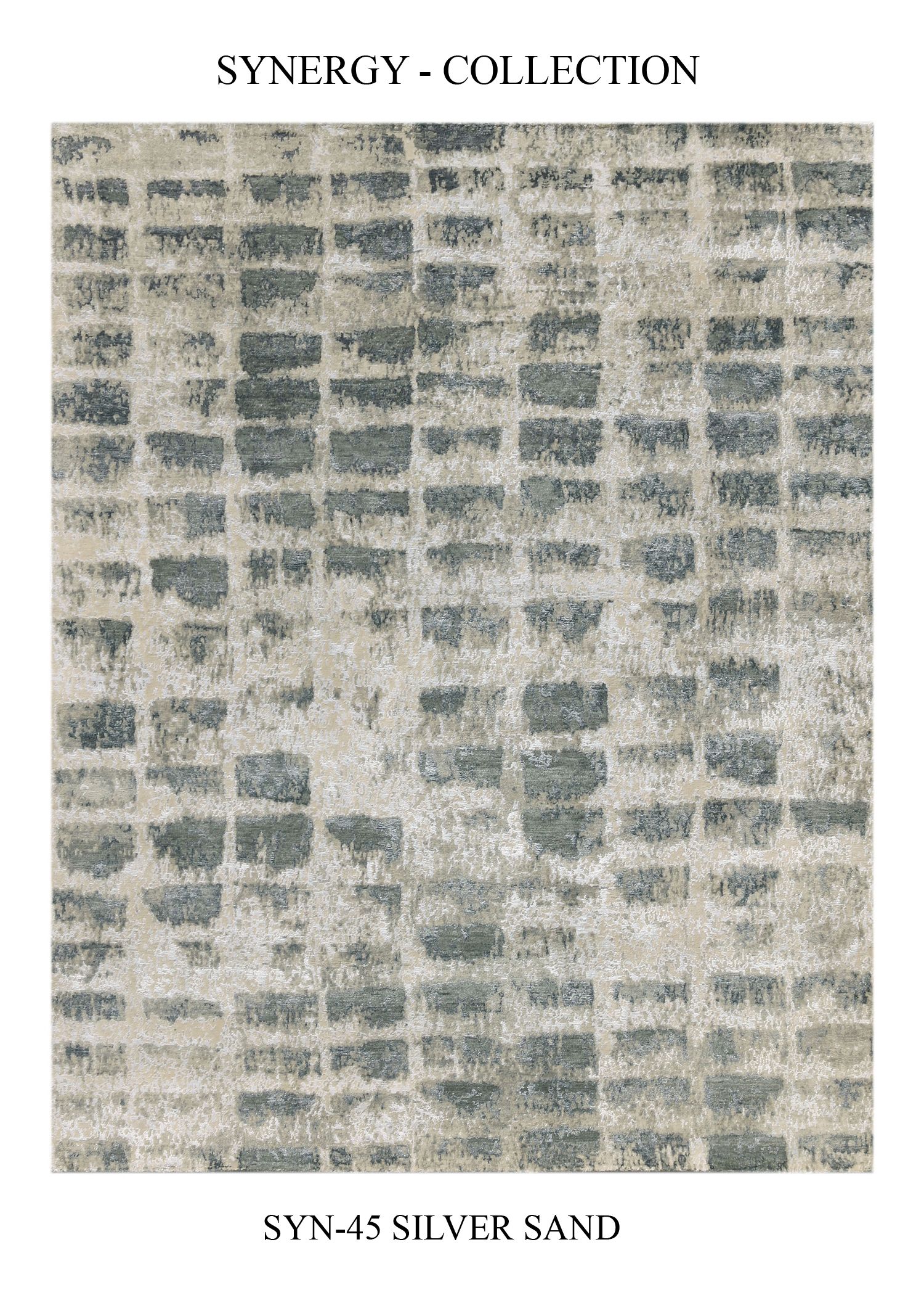 Contemporary  Rectangle   Hand Made SILVER SAND Rug