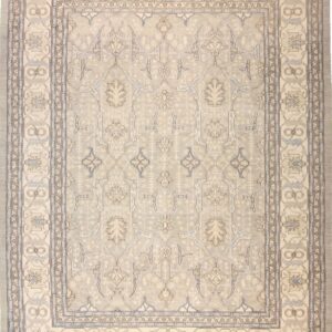 Traditional  Rectangle WOOL Afghan Hand Made Blue Rug