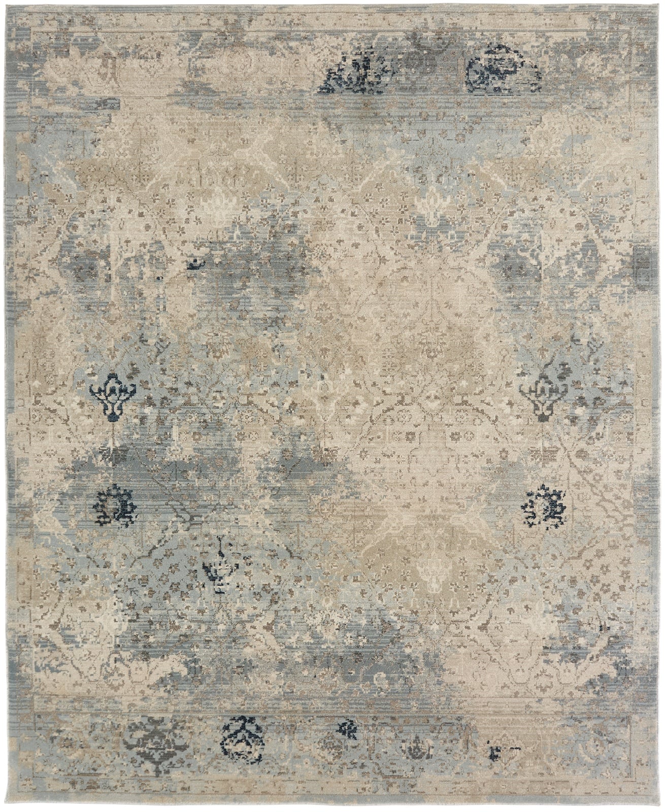 Rectangle POLYPROPILENE Modern Machine Made Beige Rug