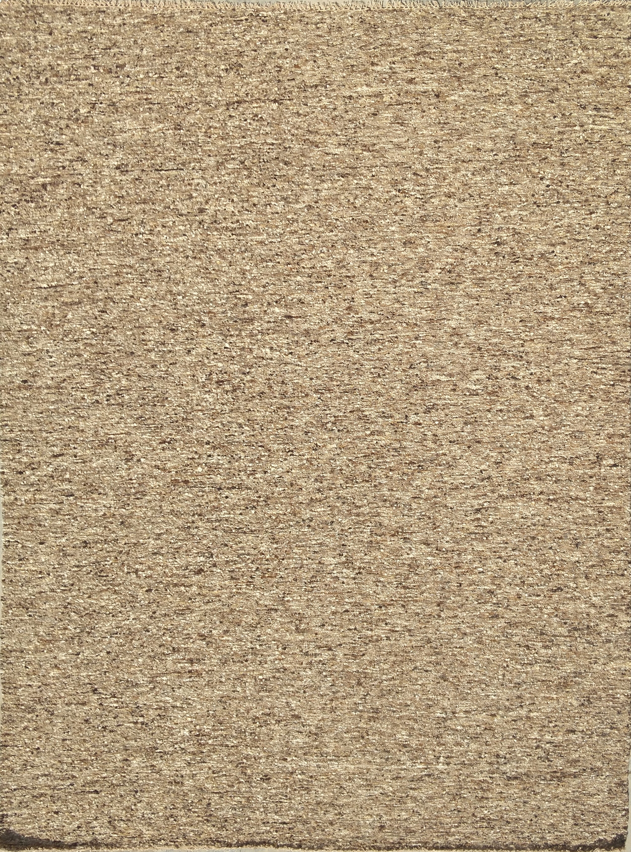 Contemporary  Rectangle WOOL Indian Hand Made Beige Rug