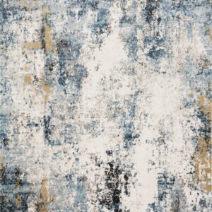 Contemporary  Rectangle POLYPROPILENE Modern Machine Made Gray Rug