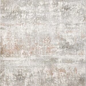 Contemporary Rectangle Modern Machine Made Beige Rug