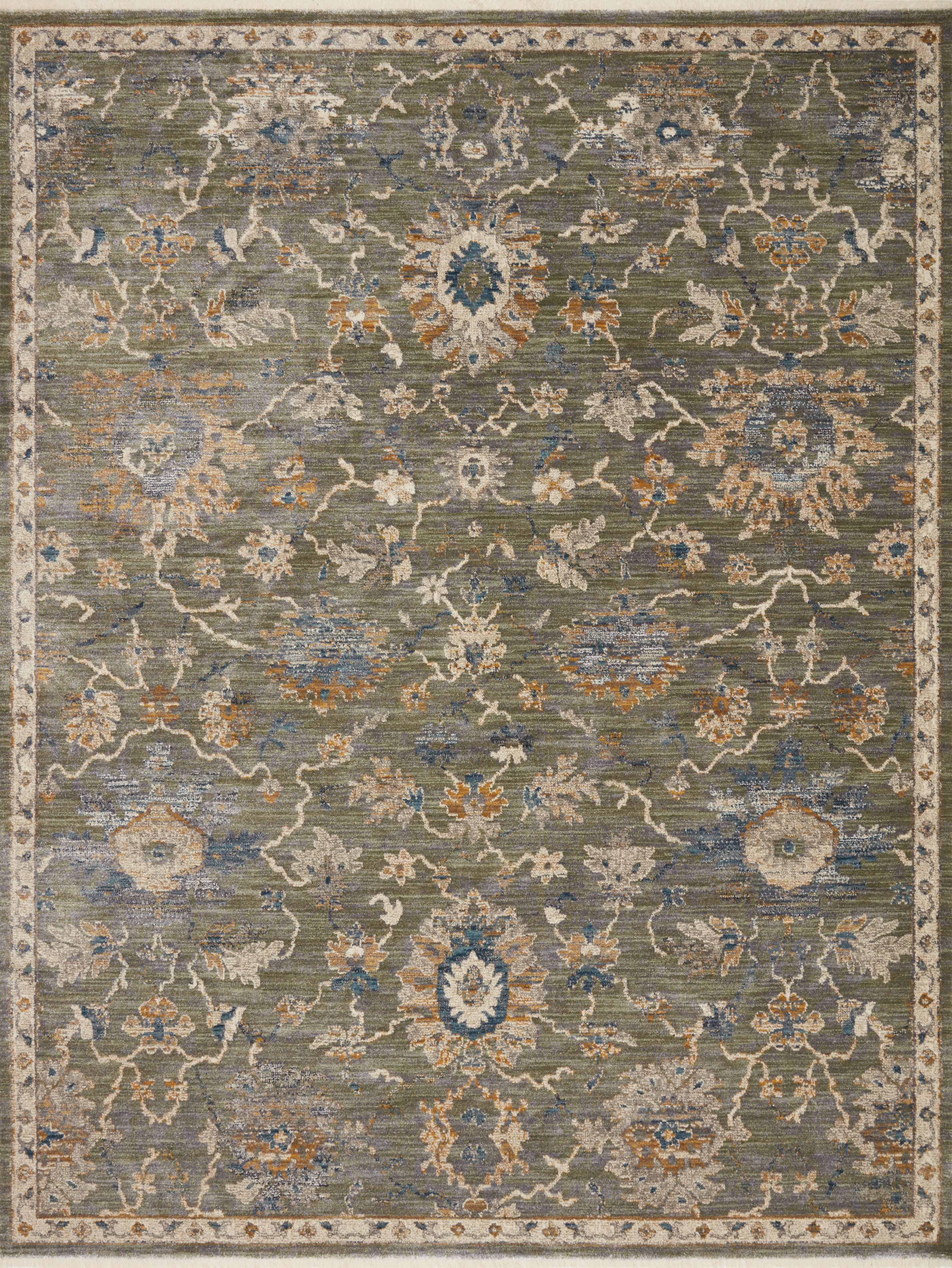 Transitional  Rectangle POLYPROPILENE Transitional Machine Made Sage / Gold Rug