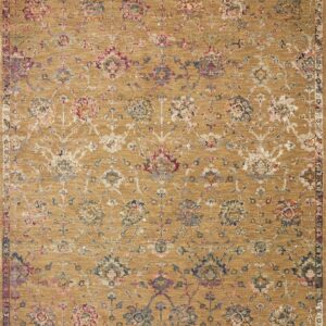Transitional  Rectangle POLYPROPILENE Transitional Machine Made Gold Rug