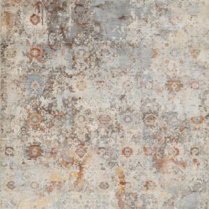 Transitional  Rectangle   Machine Made Multi Rug