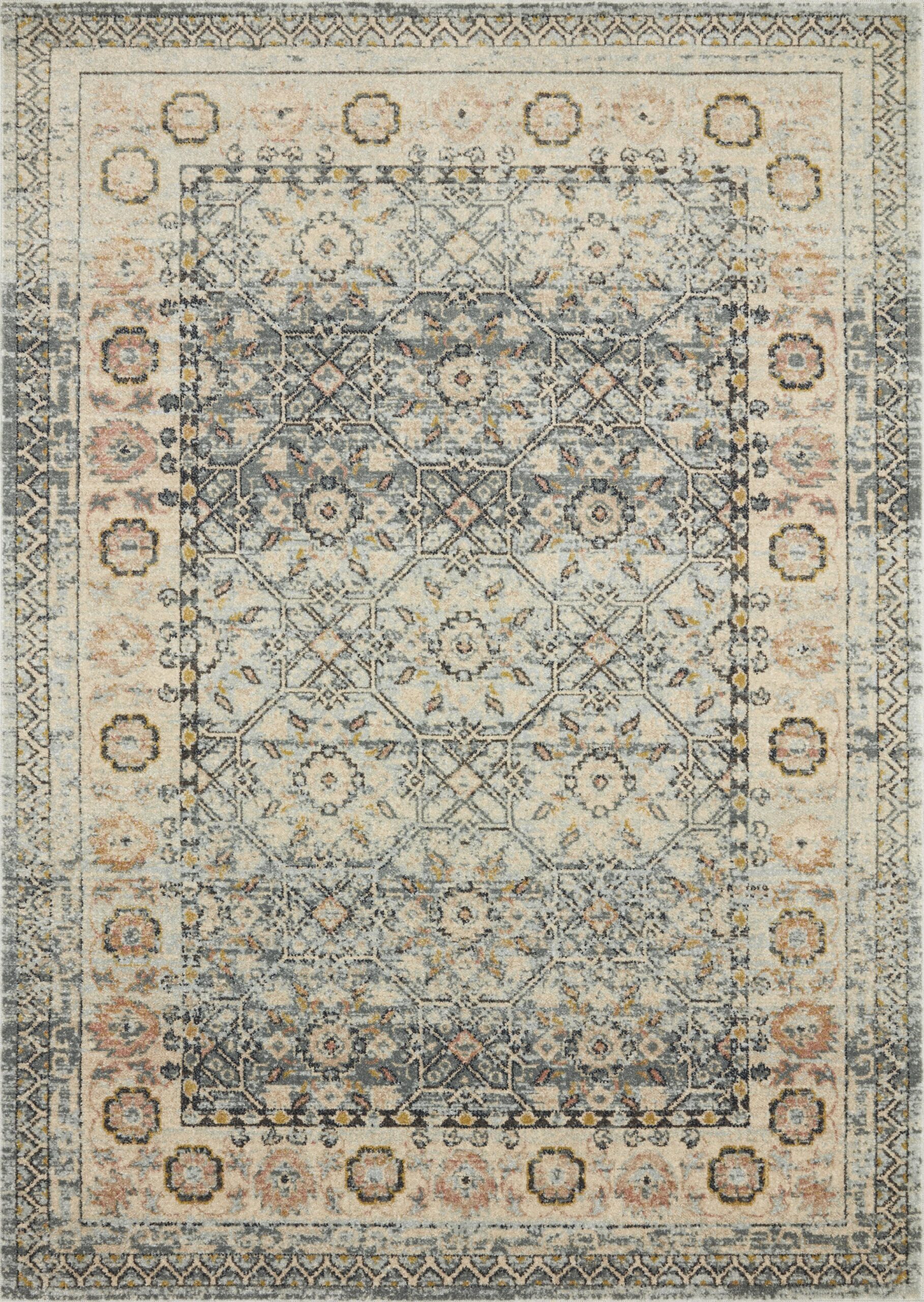 Transitional  Rectangle POLYPROPILENE Transitional Machine Made Blue Rug