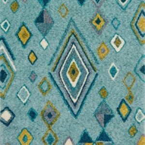 Transitional  Rectangle Synthetic Indian Hand Made Blue Rug