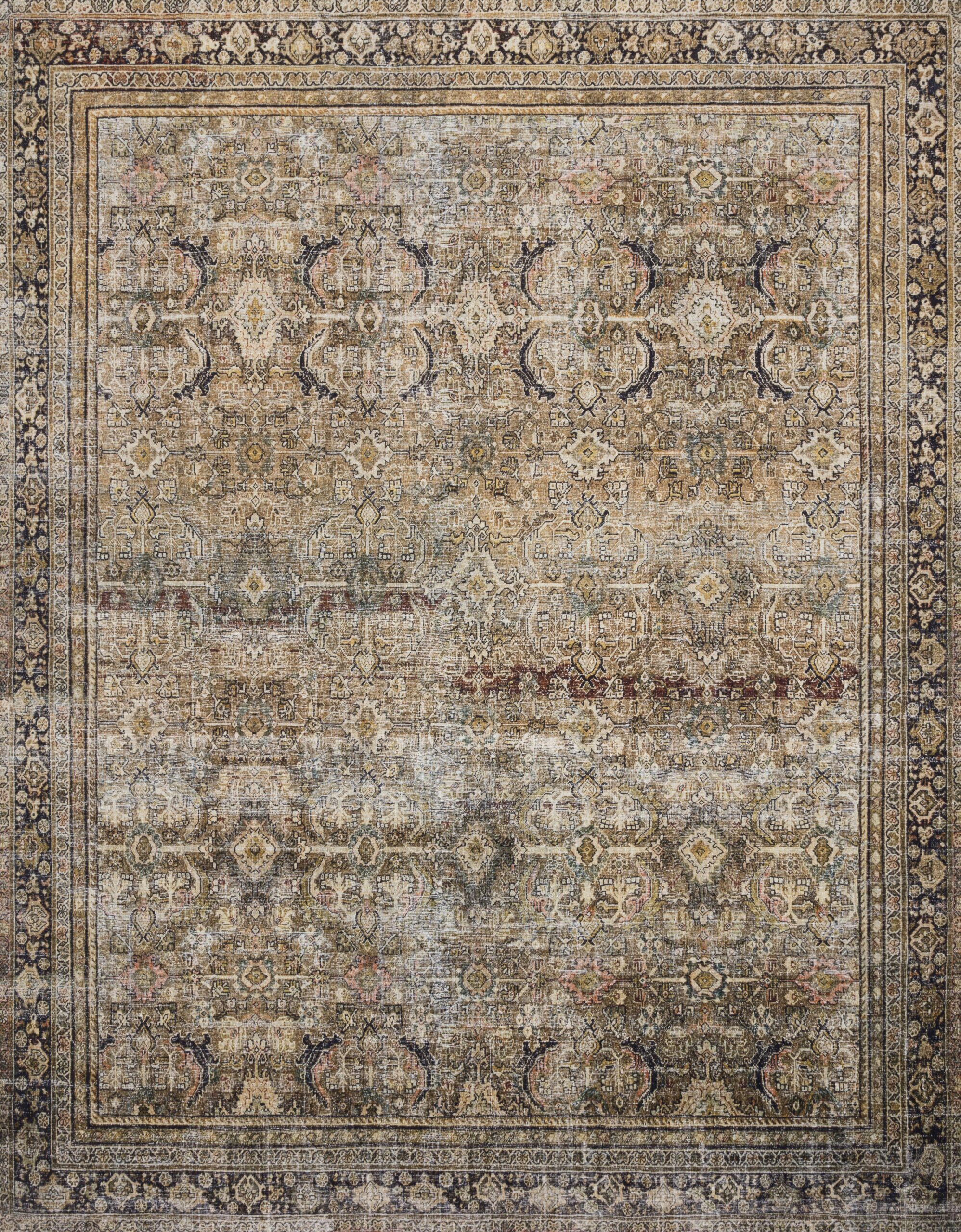 Transitional  Rectangle Synthetic Transitional Machine Made Beige Rug