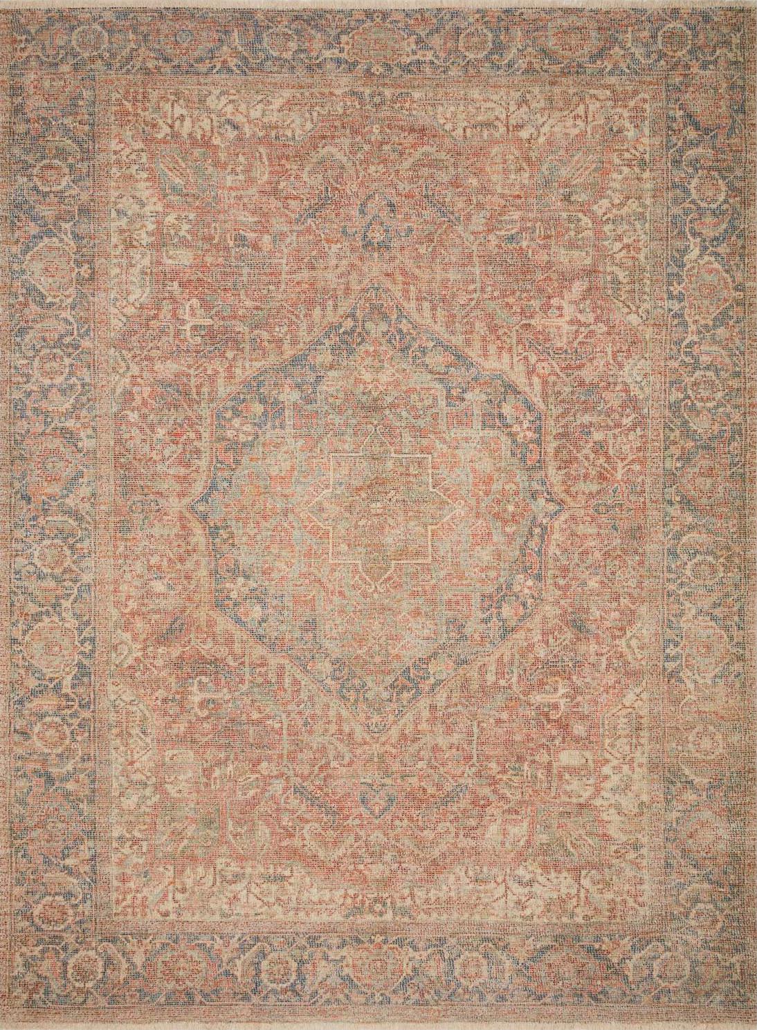 Transitional  Rectangle Cotton Transitional Hand Made Red Rug