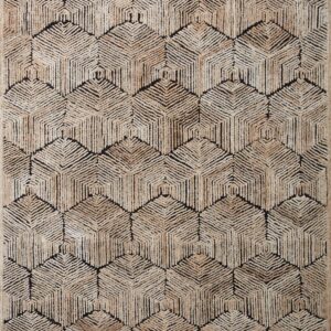 Contemporary  Rectangle Synthetic Modern Hand Hooked Beige Rug