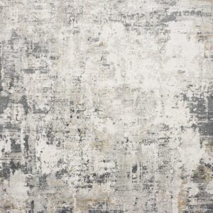Contemporary  Rectangle ART. SILK Modern Machine Made Ivory Rug