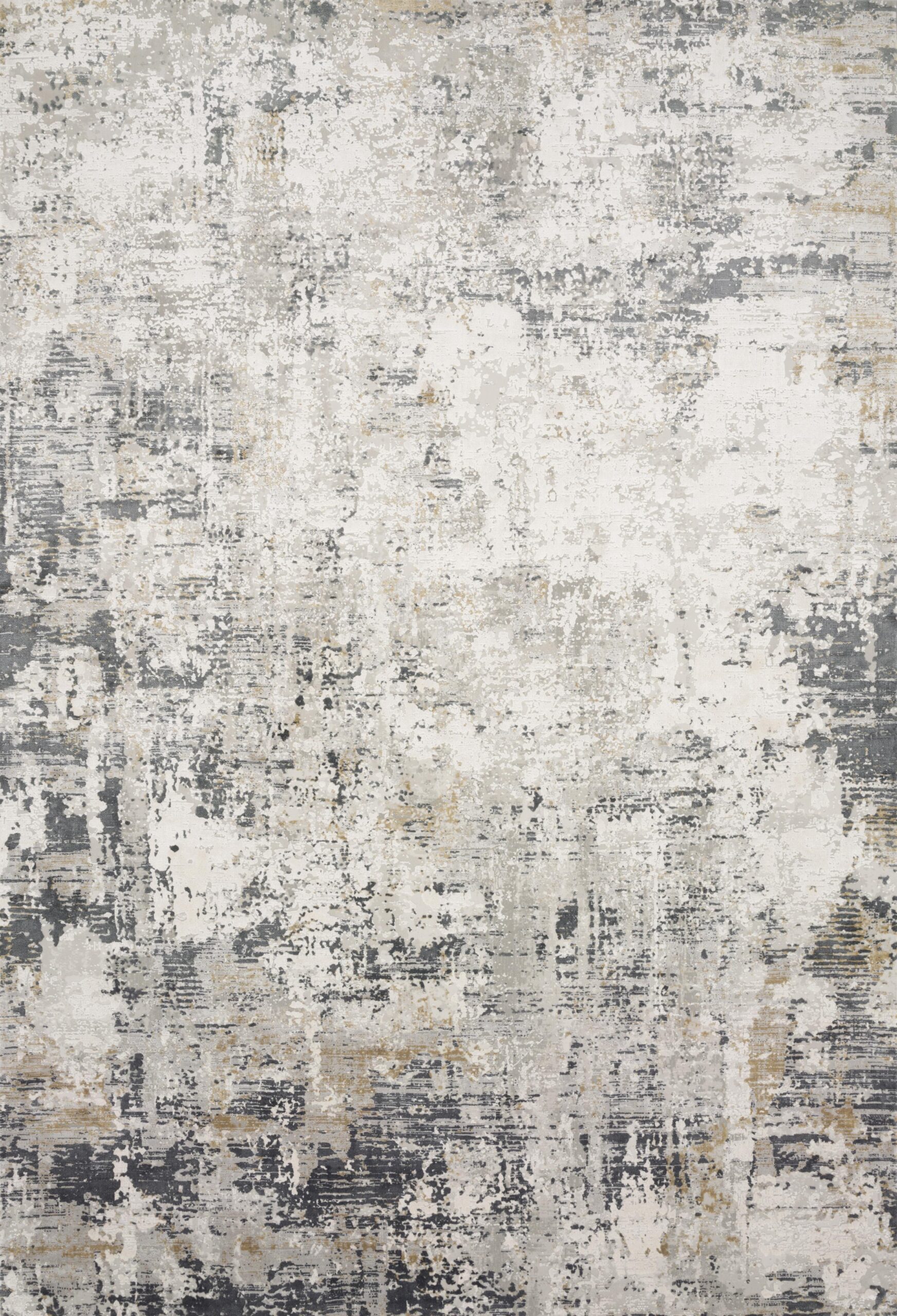 Contemporary  Rectangle ART. SILK Modern Machine Made Ivory Rug