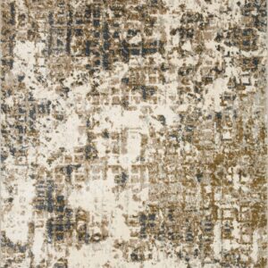 Transitional  Rectangle   Machine Made Pewter / Olive Rug