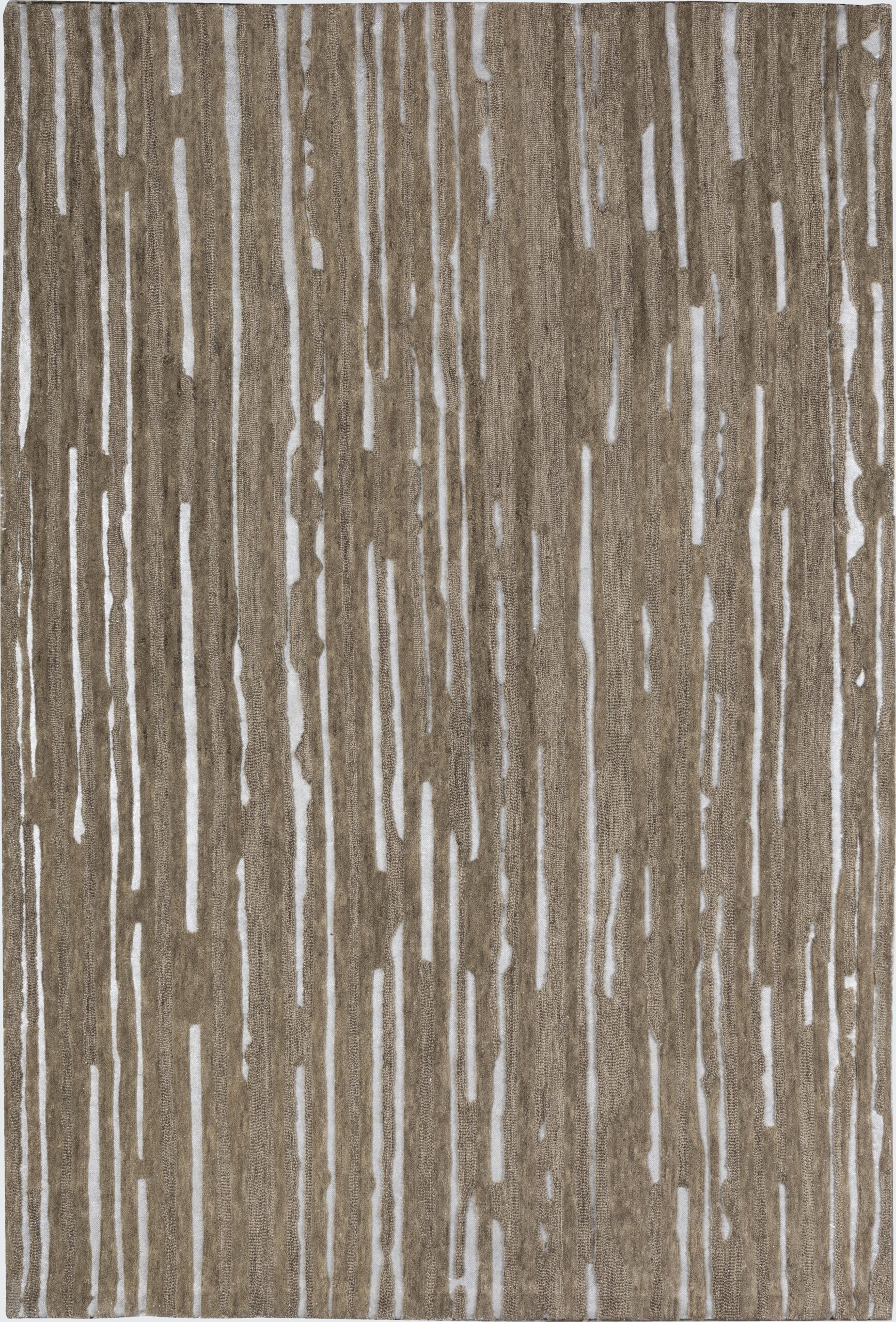 Contemporary  Rectangle WOOL Modern Hand Tufted Mushroom Rug