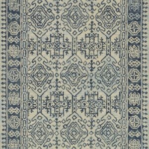 Traditional  Rectangle WOOL Indian Hand Hooked Grey Rug