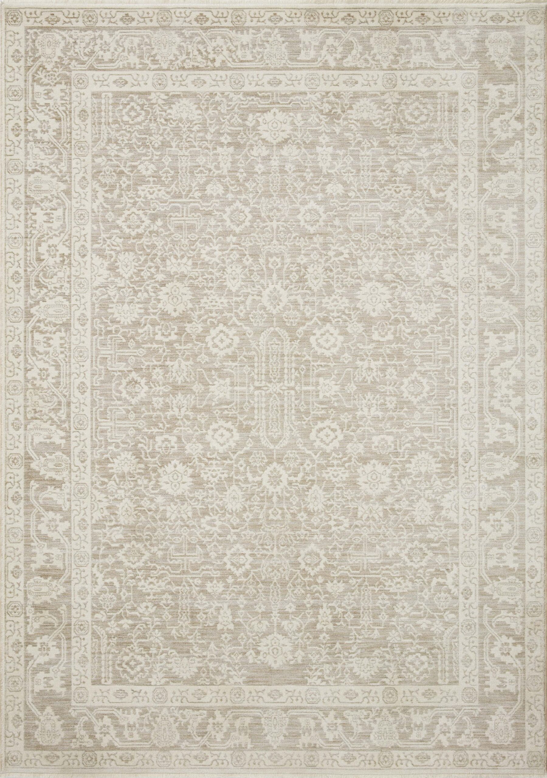 Transitional  Rectangle  Modern Machine Made BEIG / GRY Rug