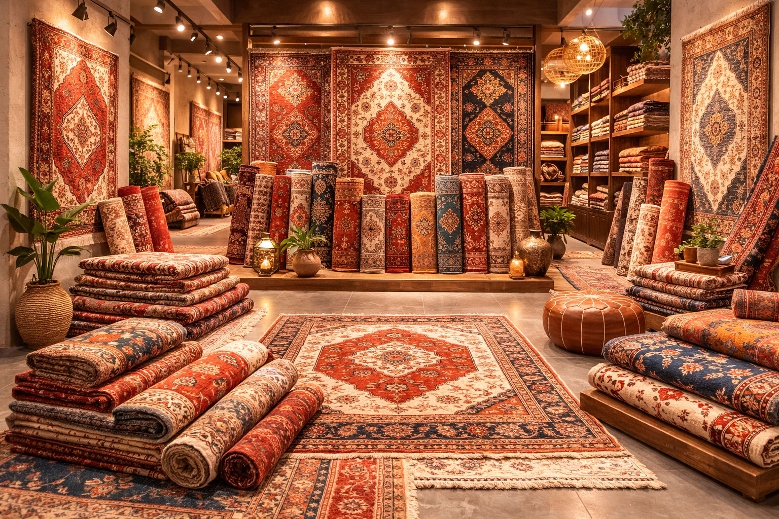 Luxury rug in an elegant living room
