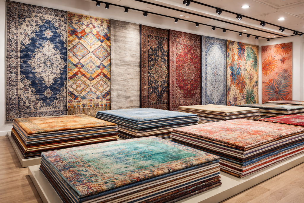Rug with different color and patterns Rug with different color and patterns