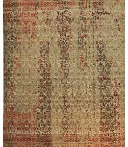 Transitional Hand Knotted Wool & Silk Rug Transitional Hand Knotted Wool & Silk Rug