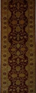 Burgundy & Beige Traditional Hand Knotted Wool Rug ? 3 x 10