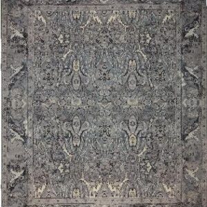Gray & Blue Dk Transitional Hand Knotted Wool Rug ? 8 x 10