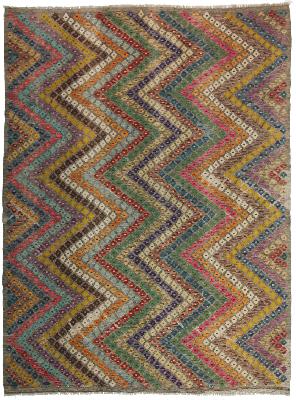 Handmade Pakistan Kilim Wool Rug in Multi ? 7×9