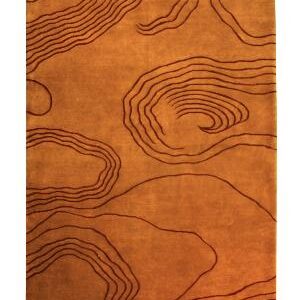 Modern Hand Made Wool-Silk Rug