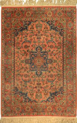 Orange & Red Traditional Machine Made Polypropylene Rug ? 4 x 6