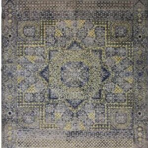 Silver & Sand Transitional Hand Knotted Wool Rug ? 8 x 10