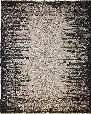 Silver Transitional Hand Knotted Wool Rug ? 8 x 10
